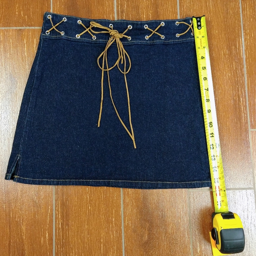 SOLD!!!!Vintage Cello Jean Mini Skirt Size Small - Picture 10 of 15